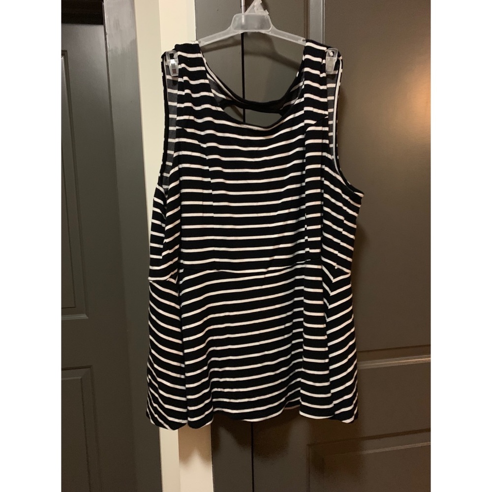 Torrid - Black and White Striped Tank Top - Size 5
